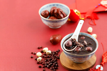 Eight Treasure Congee on traditional chinese festive porridge