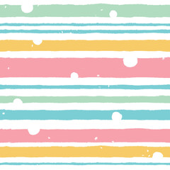 Obraz premium A simple pattern with stripes in pastel colors. Dry brush.