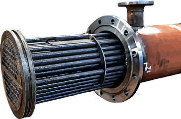 vector image of an industrial heat exchanger