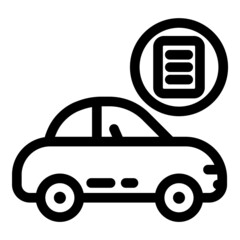 Car Passport Flat Icon Isolated On White Background