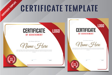Certificate Template, Diploma Template Design, Corporate Certificate Design, beautiful certificate template design with best award symbol. Vector Premium mockup.