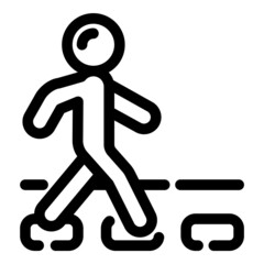 Crosswalk Flat Icon Isolated On White Background