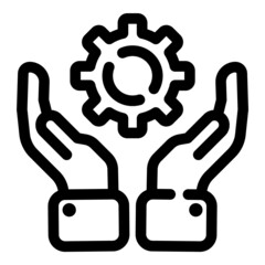 Settings Flat Icon Isolated On White Background