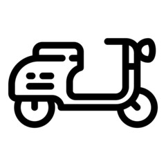 Scooter Flat Icon Isolated On White Background