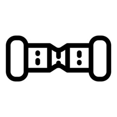 Hoverboard Flat Icon Isolated On White Background