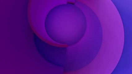 Abstract purple background circles pattern 3d render