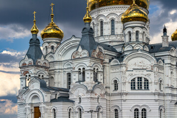 Fototapeta na wymiar cathedral of Russian orthodox church in Belogorsk