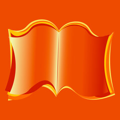 open book, reading, literature. Design element of books, notebooks, postcards, interior items