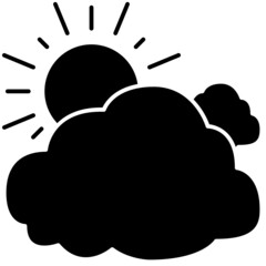 cloudy solid icon