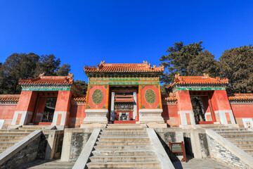 Fototapeta premium Architectural scenery of Emperor Qianlong's mausoleum, Eastern Mausoleum of the Qing Dynasty, China