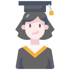graduation flat icon