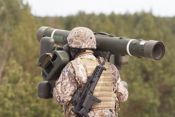 Military rocket , Military training, fighting, fighting, war, shooting big guns , Soldiers game on...