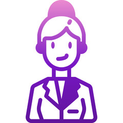 businesswoman gradient icon