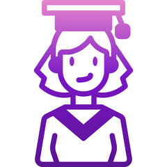 graduation gradient icon