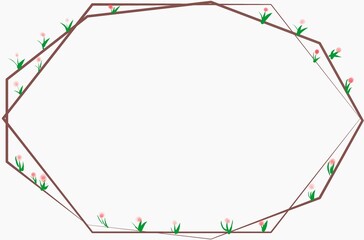 Obraz premium 春の花のフレーム