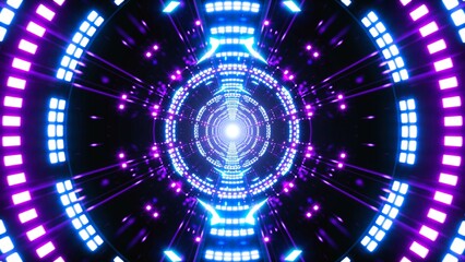 Flashing Neon Light Tunnel VJ Art