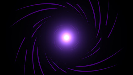 Glowing Purple Light and Spiral Lines