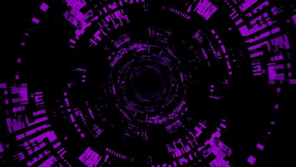 Purple Mechanical Technology Pattern Texture Tunnel Background