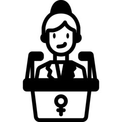 woman solid line icon