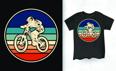 Cycling Graphic Retro Vintage T-shirt Design
