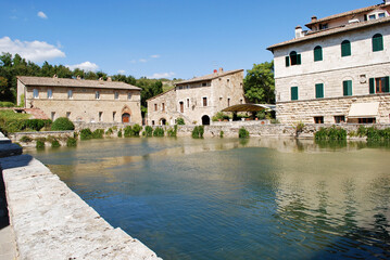 Le antiche terme di Bagno Vignoni in provincia di Siena.