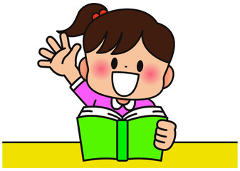 読書,本,読む,答える,子供,勉強,教育,学校,小学生,