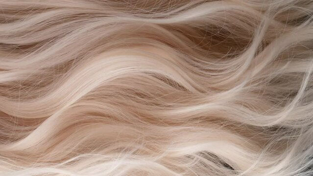 Super Slow Motion Shot of Waving Light Blonde Hair at 1000 fps.