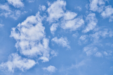 Beatiful blue sky with clouds on a sunny day