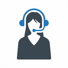Customer care icon. Vector and glyph