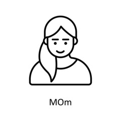 Obraz na płótnie Canvas Mom vector Outline Icon Design illustration. Home Improvements Symbol on White background EPS 10 File