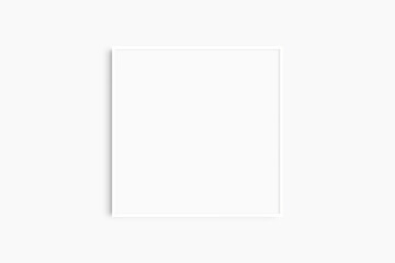 Frame mockup 1:1 square. Single thin white frame mockup. Clean, modern, minimalist, bright. Square frame mockup.