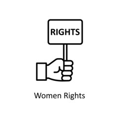 Women Rights vector Outline Icon Design illustration. Home Improvements Symbol on White background EPS 10 File