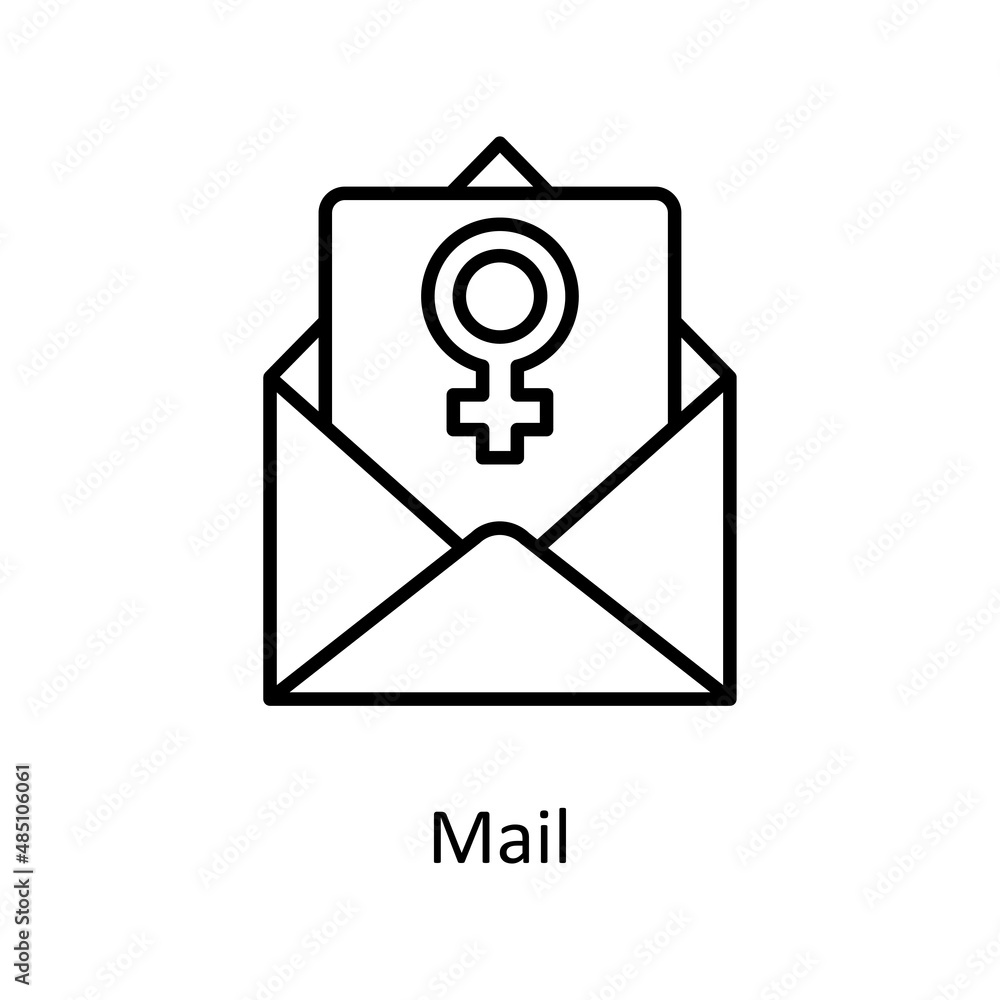 Poster mail vector outline icon design illustration. home improvements symbol on white background eps 10 fi