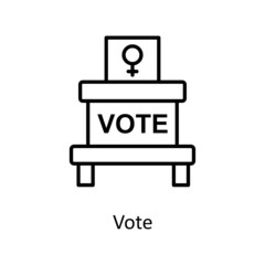 Vote vector Outline Icon Design illustration. Home Improvements Symbol on White background EPS 10 File