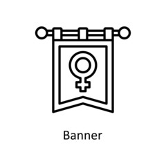 Banner vector Outline Icon Design illustration. Home Improvements Symbol on White background EPS 10 File