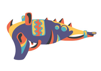 Blaster flat icon. Laser blaster gun icon on white background. Futuristic space weapon. Cosmic army raygun equipment. Virtual reality shooting device vector illustration