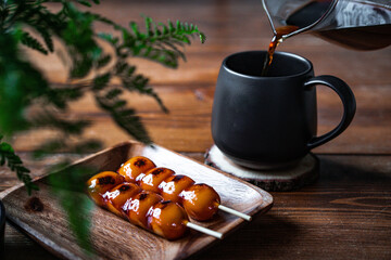 和菓子とコーヒー