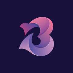 3D Letter B Abstract Logo