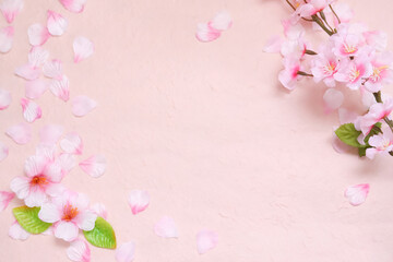 桜のフレーム　背景　バックグラウンド　春イメージ