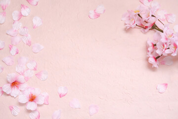 Obraz na płótnie Canvas 桜のフレーム　背景　バックグラウンド　春イメージ