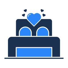valentines Bed Vector icon which is suitable for commercial work and easily modify or edit it

