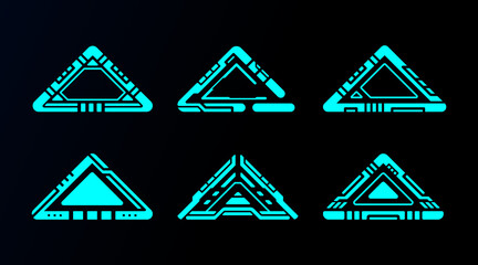 Triangle shape abstract technology future interface hud.