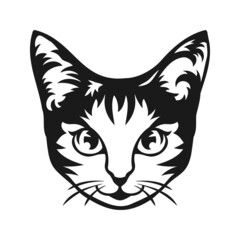Face funny cat for cutting file.
vector illustration 