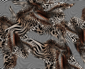 Fototapeta na wymiar Leopard skin pattern texture; Fashionable print 
