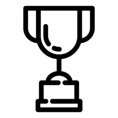 Trophy Cup Flat Icon Isolated On White Background