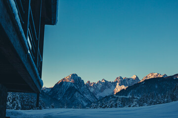 Cold morning in the heart of Julian Alps