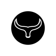 THE BULL HEAD AND HORN ICON LOGOS VECTOR DESIGN