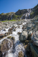 Sofia waterfalls, Karachay-Cherkessia landscape. Russia