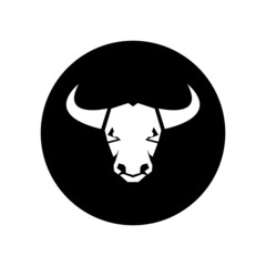 THE BULL HEAD AND HORN ICON LOGOS VECTOR DESIGN