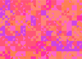Fototapeta na wymiar ポリゴン風背景素材06（ピンク、紫、オレンジ）